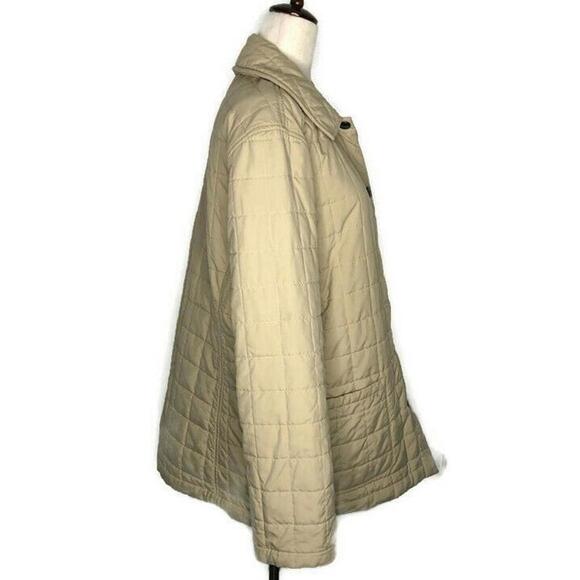 Beretta Sport Womens Quilted Coat Beige Thermore Insulated Cool Max Italy 12 - Picture 3 of 9